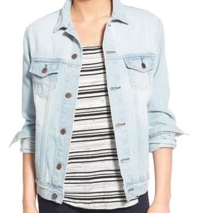 Thread & Supply Ripped with Rose Gold Denim Jacket